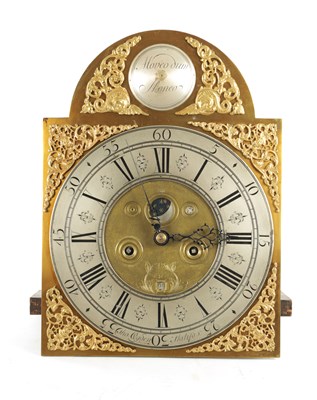 Lot 1203 - THOMAS OGDEN, HALIFAX. A GEORGE II EIGHT-DAY LONGCASE MOVEMENT WITH PENNY MOONPHASE.