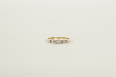 Lot 312 - AN 18CT GOLD SAPPHIRE AND DIAMOND RING AND 9CT GOLD SEVEN STONE RING