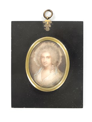 Lot 976 - A 19TH CENTURY MINIATURE PORTRAIT ON IVORY