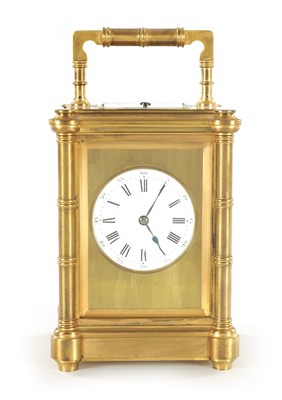 Lot 1076 - HENRY JACOT, PARIS. A LATE 19TH CENTURY FRENCH REPEATING CARRIAGE CLOCK