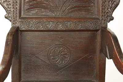 Lot 1508 - TWO MATCHING 17TH CENTURY AND LATER OAK WAINSCOT CHAIRS