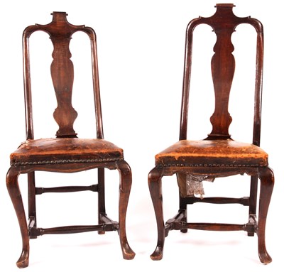 Lot 688 - A pair on early 18th Century Dutch Walnut SIDE...