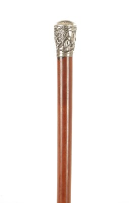 Lot 706 - A LATE 19TH CENTURY CHINESE SILVER TOPPED WALKING STICK