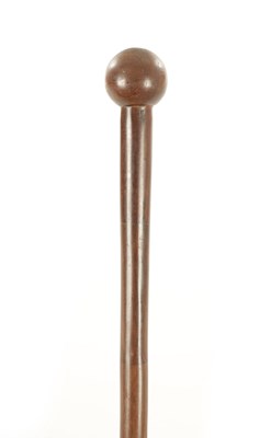 Lot 690 - A SEGMENTED HARDWOOD KNOBKERRIE WALKING STICK