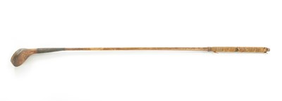 Lot 825 - A 19TH CENTURY HICKORY SHAFTED DRIVER GOLF CLUB BY ROBERT FORGAN