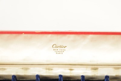 Lot 415 - A CASED SET OF EIGHT CARTIER STERLING SILVER SALTS