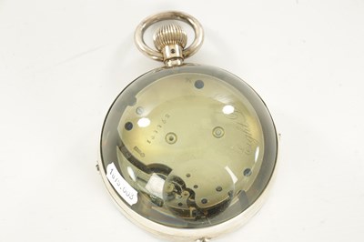 Lot 576 - AN EARLY 20TH CENTURY SWISS SILVER PLATE GOLIATH EIGHT-DAY DESK WATCH