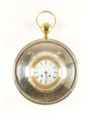 Lot 1174 - C. MOSLEY, A PARIS. A 19TH CENTURY SOLID SILVER WALL CLOCK