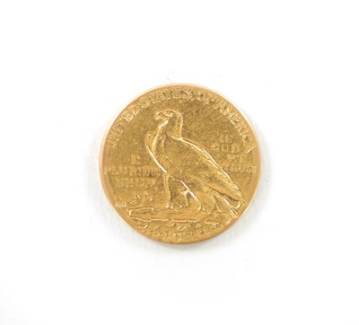 Lot 324 - A 1908 AMERICAN GOLD QUARTER EAGLE INDIAN HEAD 2.5 DOLLAR COIN