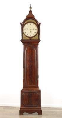 Lot 1241 - JAMES MCCABE, LONDON. A GOOD LATE GEORGE III MAHOGANY THREE TRAIN LONGCASE CLOCK