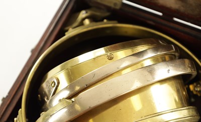Lot 1148 - JAMES HATTON, LONDON. NO. 330. A RARE AND FINE EARLY 19TH CENTURY EIGHT DAY MARINE CHRONOMETER WITH UNIQUE SPRUNG BOWL DESIGN