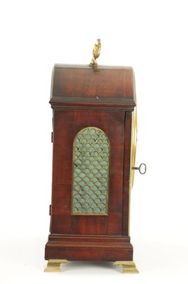 Lot 1195 - GEORGE ORAM, LONDON. A REGENCY INLAID MAHOGANY EIGHT DAY STRIKING BRACKET CLOCK