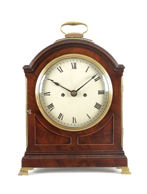 Lot 1133 - EDWARD BIRD, BRISTOL. A REGENCY MAHOGANY PAD TOP BRACKET CLOCK