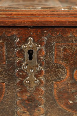 Lot 1163 - AN 18TH CENTURY CARVED WALNUT CONTINENTAL MINIATURE TABLE CASKET