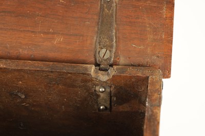 Lot 1163 - AN 18TH CENTURY CARVED WALNUT CONTINENTAL MINIATURE TABLE CASKET