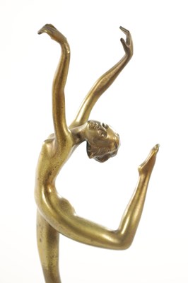 Lot 880 - JOSEF LORENZL (1852 - 1950) AN ART DECO SILVERED-BRONZE SCULPTURE