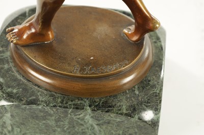 Lot 815 - AFTER RUDOLF KAESBACH (1873-1955) A BRONZE FIGURAL SCULPTURE OF A SNAKE CHARMER
