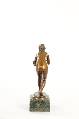 Lot 815 - AFTER RUDOLF KAESBACH (1873-1955) A BRONZE FIGURAL SCULPTURE OF A SNAKE CHARMER