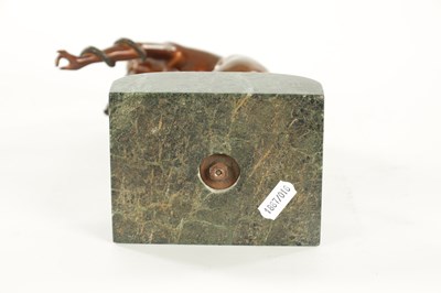Lot 815 - AFTER RUDOLF KAESBACH (1873-1955) A BRONZE FIGURAL SCULPTURE OF A SNAKE CHARMER