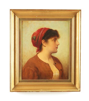 Lot 1018 - WALTER BLACKMAN (AMERICAN 1847-1928) A LATE 19TH CENTURY PORTRAIT OF A YOUNG LADY