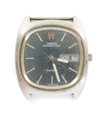 Lot 544 - A GENTLEMAN’S STAINLESS STEEL 1970’S OMEGA MEGAQUARTZ 32KHZ WRISTWATCH