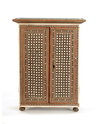 Lot 229 - A LATE 19TH CENTURY INDIAN MICRO MOSAIC TABLE CABINET