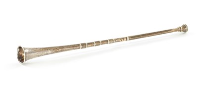 Lot 512 - A LATE 19TH CENTURY SILVER HUNTING HORN