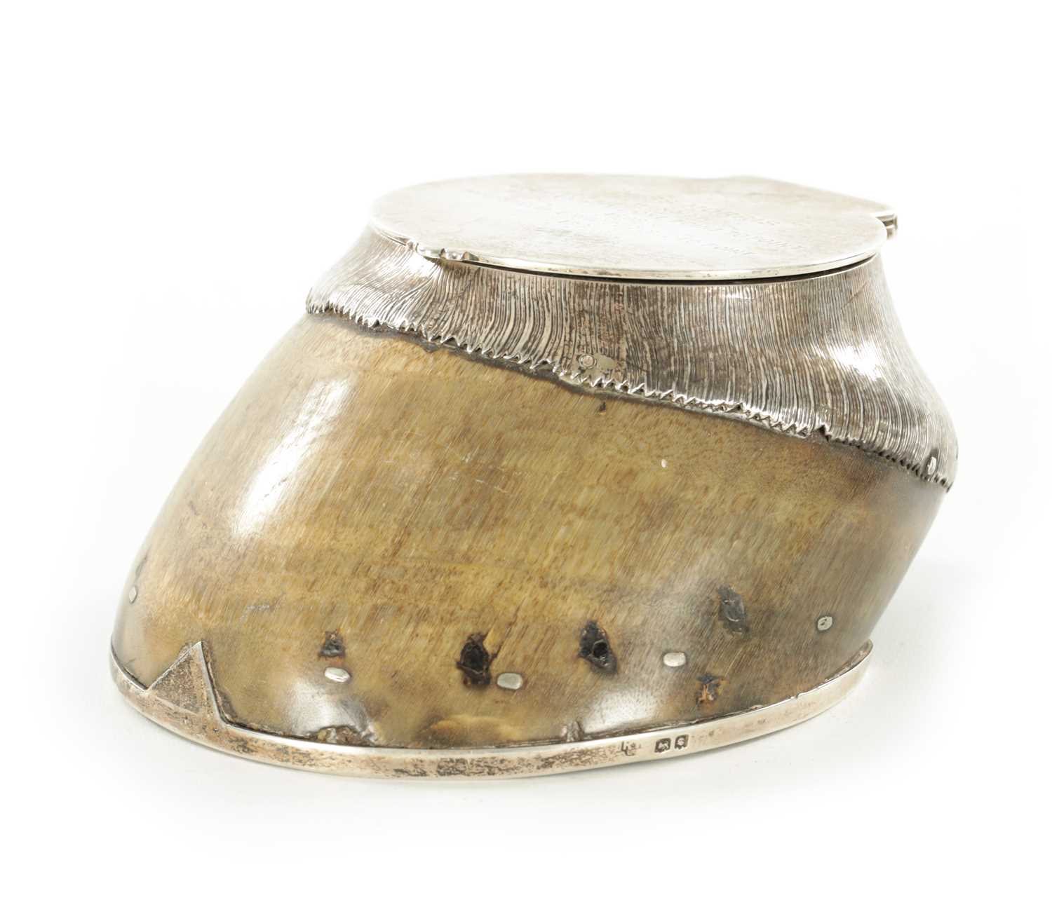 Lot 509 - A ROWLAND WARD TAXIDERMIC SILVER MOUNTED HOOF LIDDED BOX