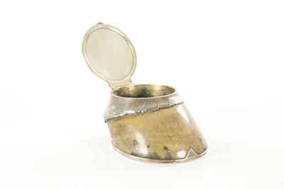 Lot 509 - A ROWLAND WARD TAXIDERMIC SILVER MOUNTED HOOF LIDDED BOX