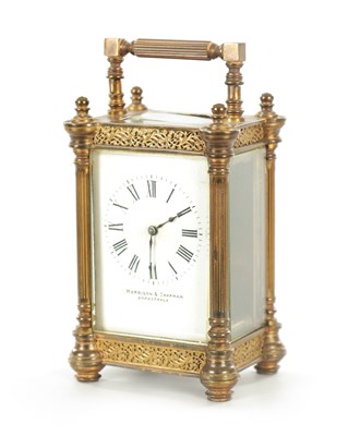 Lot 1074 - A LATE 19TH CENTURY FRENCH TIMEPIECE CARRIAGE CLOCK OF SMALL SIZE