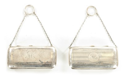 Lot 406 - TWO GEORGE V SILVER LADIES EVENING PURSES