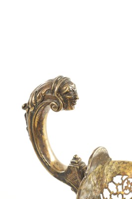 Lot 510 - AN EDWARD VII SILVER GILT TWO-HANDLED BASKET CENTREPIECE