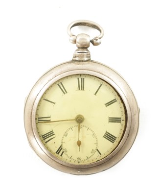 Lot 555 - A 19TH CENTURY SILVER PAIR CASED POCKET WATCH