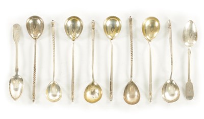 Lot 488 - A COLLECTION OF TEN RUSSIAN SILVER TEASPOONS