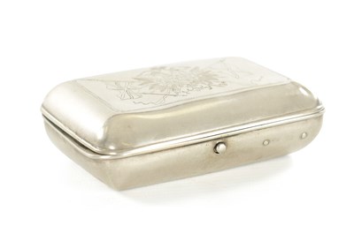 Lot 525 - A LATE 19TH CENTURY RUSSIAN SILVER CIGARETTE BOX