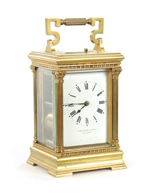 Lot 1225 - A LATE 19TH CENTURY FRENCH REPEATING CARRIAGE CLOCK