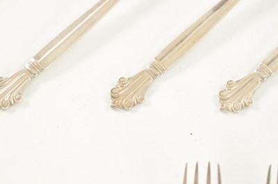 Lot 513 - A 20TH CENTURY TWELVE-PIECE SILVER ACANTHUS CUTLERY SET BY GEORGE JENSON