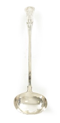 Lot 532 - A GEORGE IV SCOTTISH KING'S PATTERN SILVER LADLE