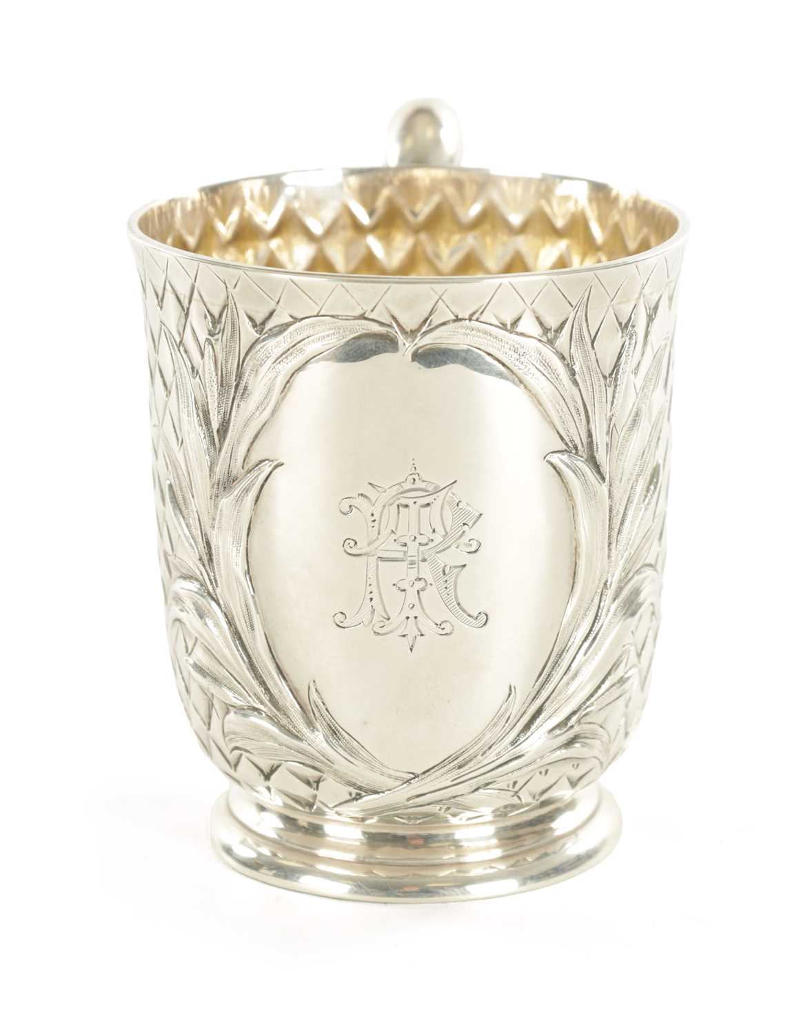 Lot 422 - A VICTORIAN SILVER FOOTED MUG