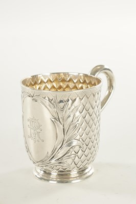 Lot 422 - A VICTORIAN SILVER FOOTED MUG