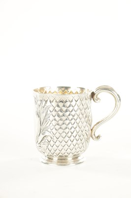 Lot 422 - A VICTORIAN SILVER FOOTED MUG