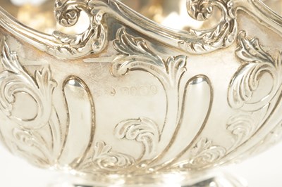 Lot 442 - A VICTORIAN SILVER FOOTED ROSE BOWL