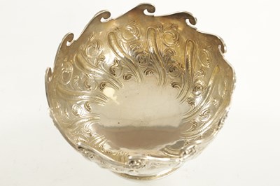 Lot 442 - A VICTORIAN SILVER FOOTED ROSE BOWL