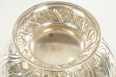 Lot 442 - A VICTORIAN SILVER FOOTED ROSE BOWL