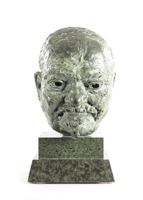 Lot 910 - SIR JACOB EPSTEIN (1880-1959). A 20TH CENTURY BRONZE BUST OF A RUSSIAN DIPLOMAT