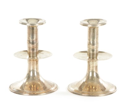 Lot 452 - A PAIR OF FILLED SILVER GOVERNOR WINSLOW CANDLESTICKS BY TUTTLE