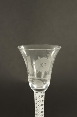 Lot 7 - AN 18TH CENTURY WINE GLASS