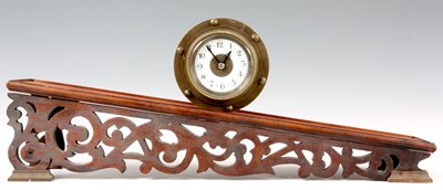 Lot 715 - AN EIGHT DAY BRASS CASED INCLINE GRAVITY CLOCK...