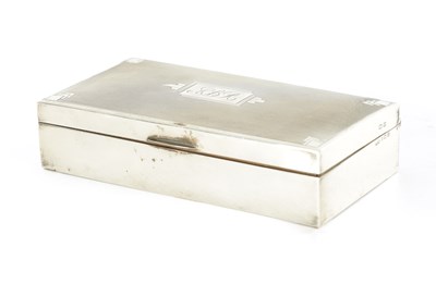 Lot 494 - A GEORGE VI SILVER CIGARETTE BOX