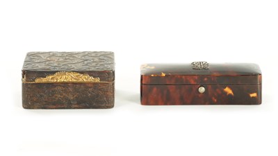 Lot 856 - TWO ANTIQUE TORTOISESHELL BOXES